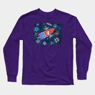 Flying Squirrel in Space Long Sleeve T-Shirt